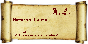 Mersitz Laura névjegykártya